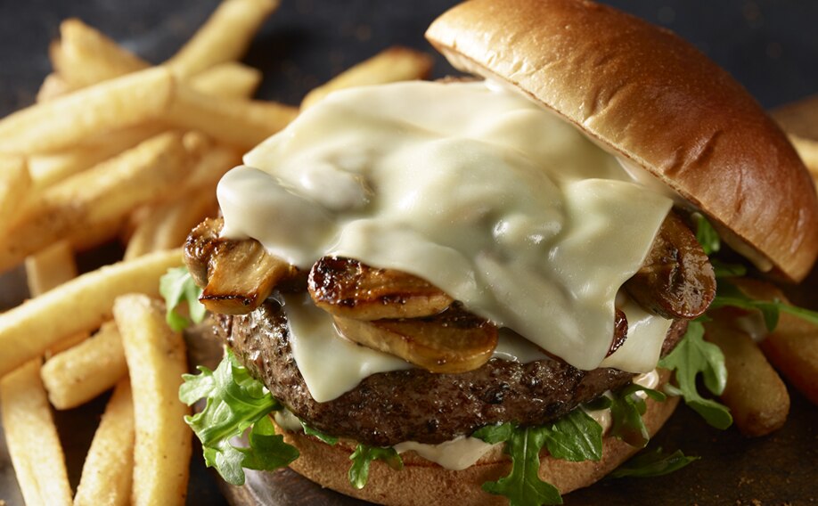Hamburgers With Cheese Mixed In Mushroom Swiss Burger* | Lunch & Dinner Menu | LongHorn Steakhouse