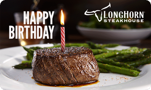 Buy a LongHorn Steakhouse eGift Card with designs for Birthdays and other celebrations.