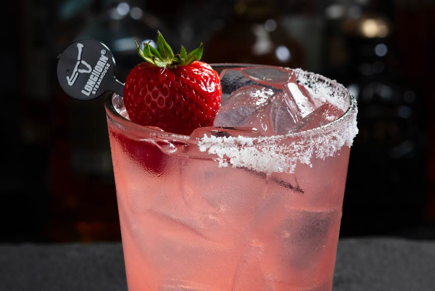 LongHorn Steakhouse's Strawberry Spiked Lemonade.