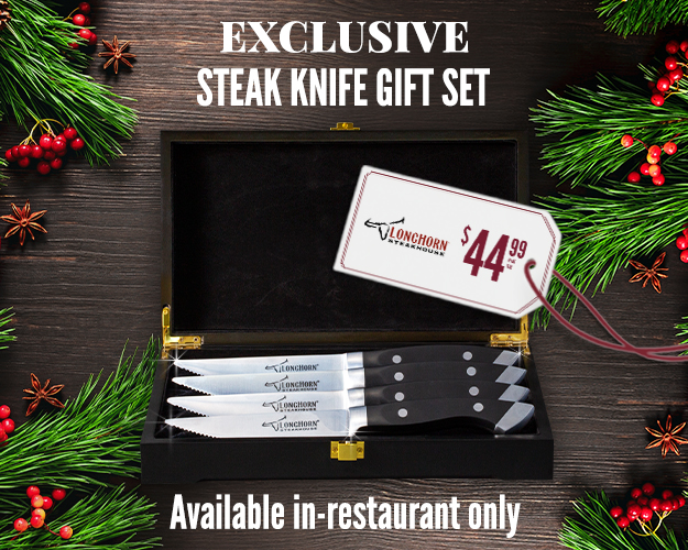 LongHorn Steakhouse Exclusive Steak Knife Gift Set - Available in-restaurant only